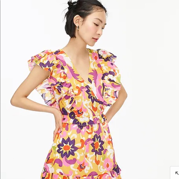J Crew Ruffle sleeve dress - Picture 4 of 5